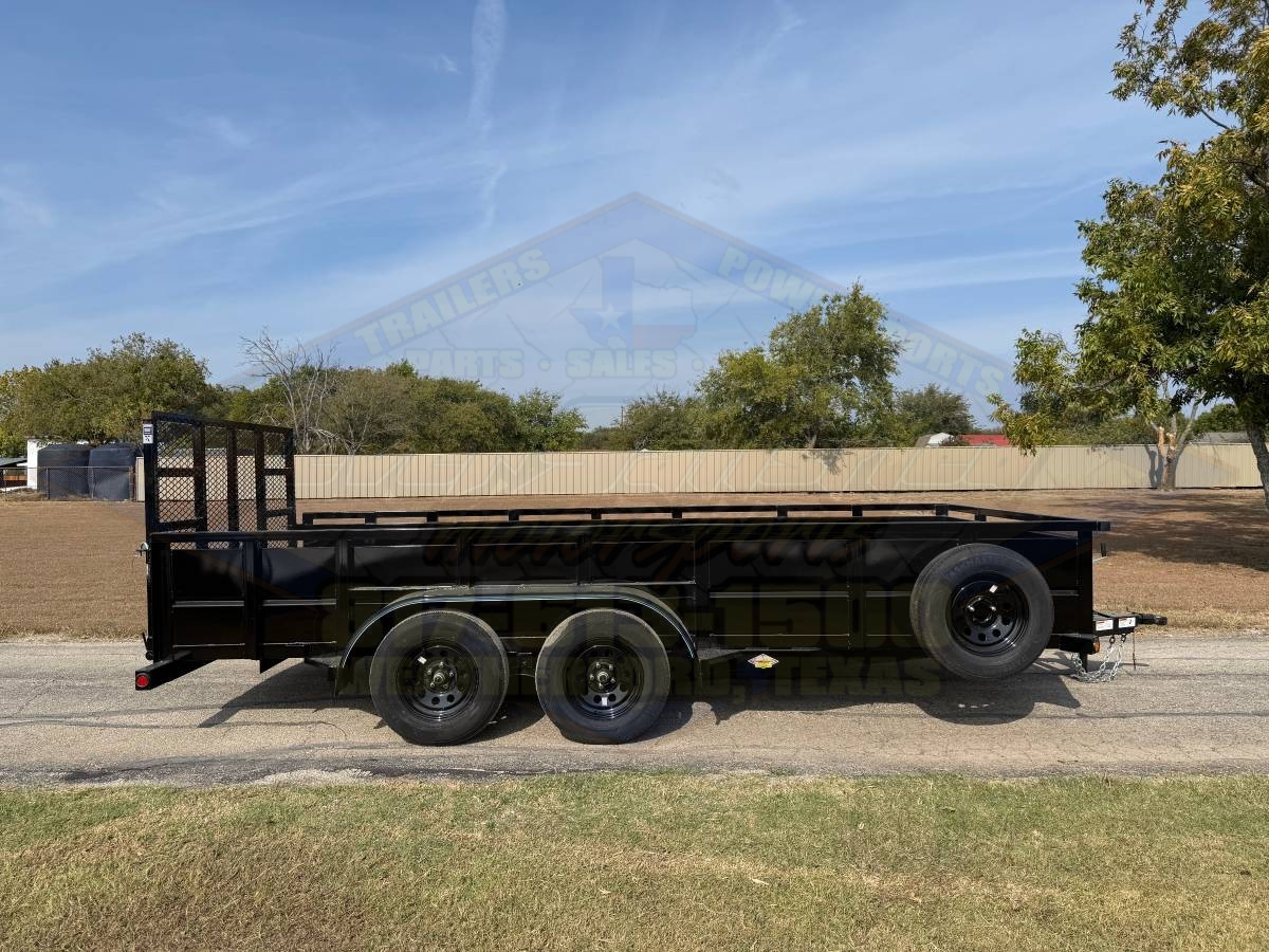 2026 TOP HAT 83" X 16' TANDEM AXLE TRAILER WITH SOLID SIDES, 4' RAMP GATE, SPARE - Image 3