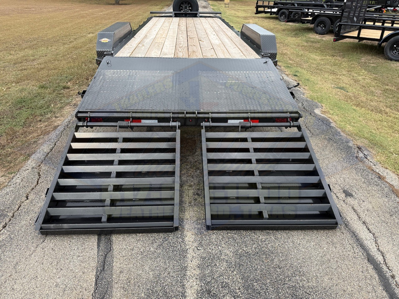 2026 DELCO 83" X 22' BUMPER PULL EQUIPMENT TRAILER WITH MONSTER RAMPS, SPARE CHARCOAL 14,000 GVWR - Image 5