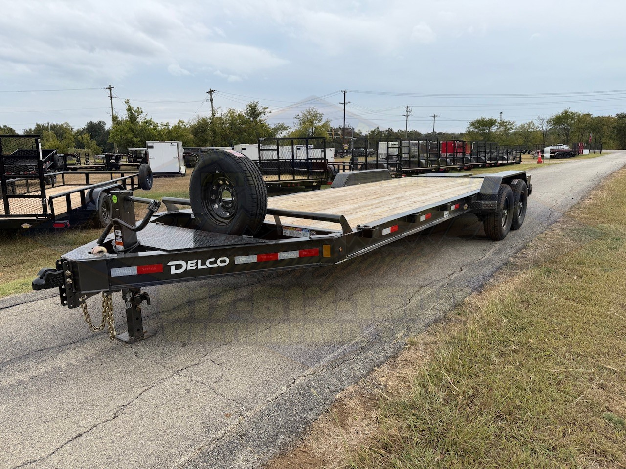 2026 DELCO 83" X 22' BUMPER PULL EQUIPMENT TRAILER WITH MONSTER RAMPS, SPARE CHARCOAL 14,000 GVWR - Image 7