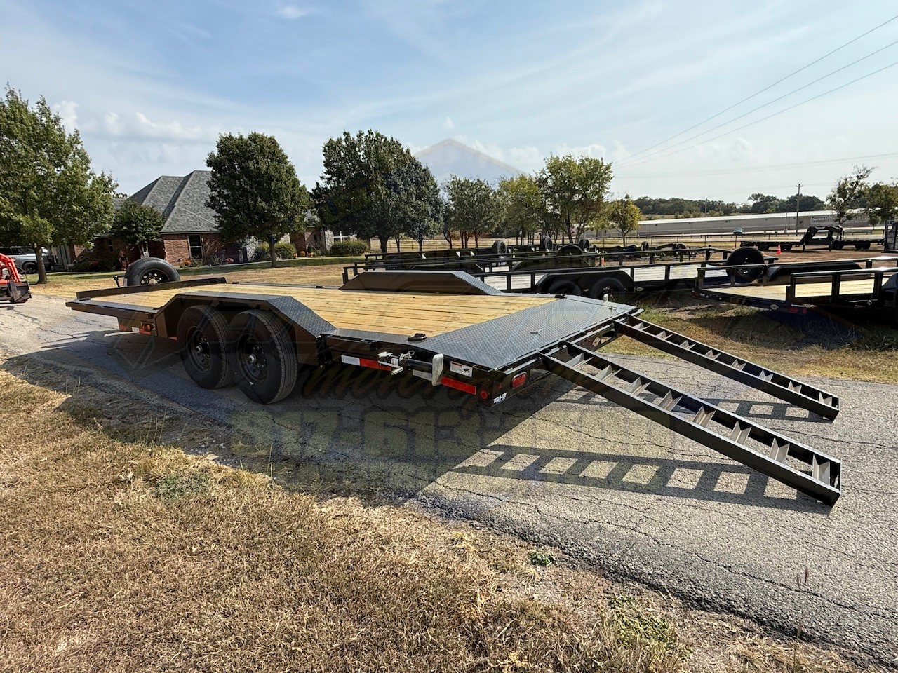 2026 TOP HAT 102" X 22' EQUIPMENT TRAILER W/ DRIVE OVER FENDERS, SLIDE OUT RAMPS, SPARE 14,000 GVWR - Image 7