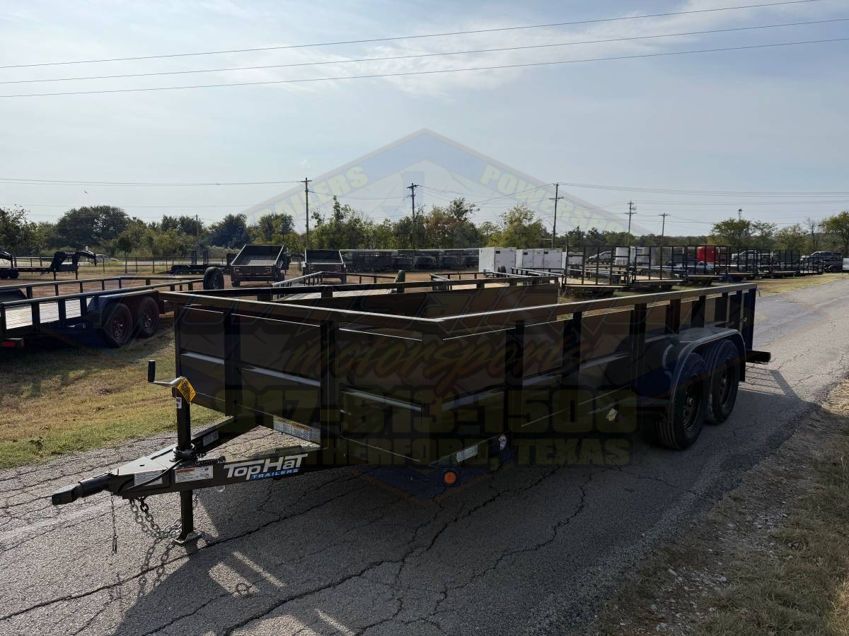 2026 TOP HAT 83" X 16' TANDEM AXLE TRAILER WITH SOLID SIDES, 4' RAMP GATE, SPARE - Image 8