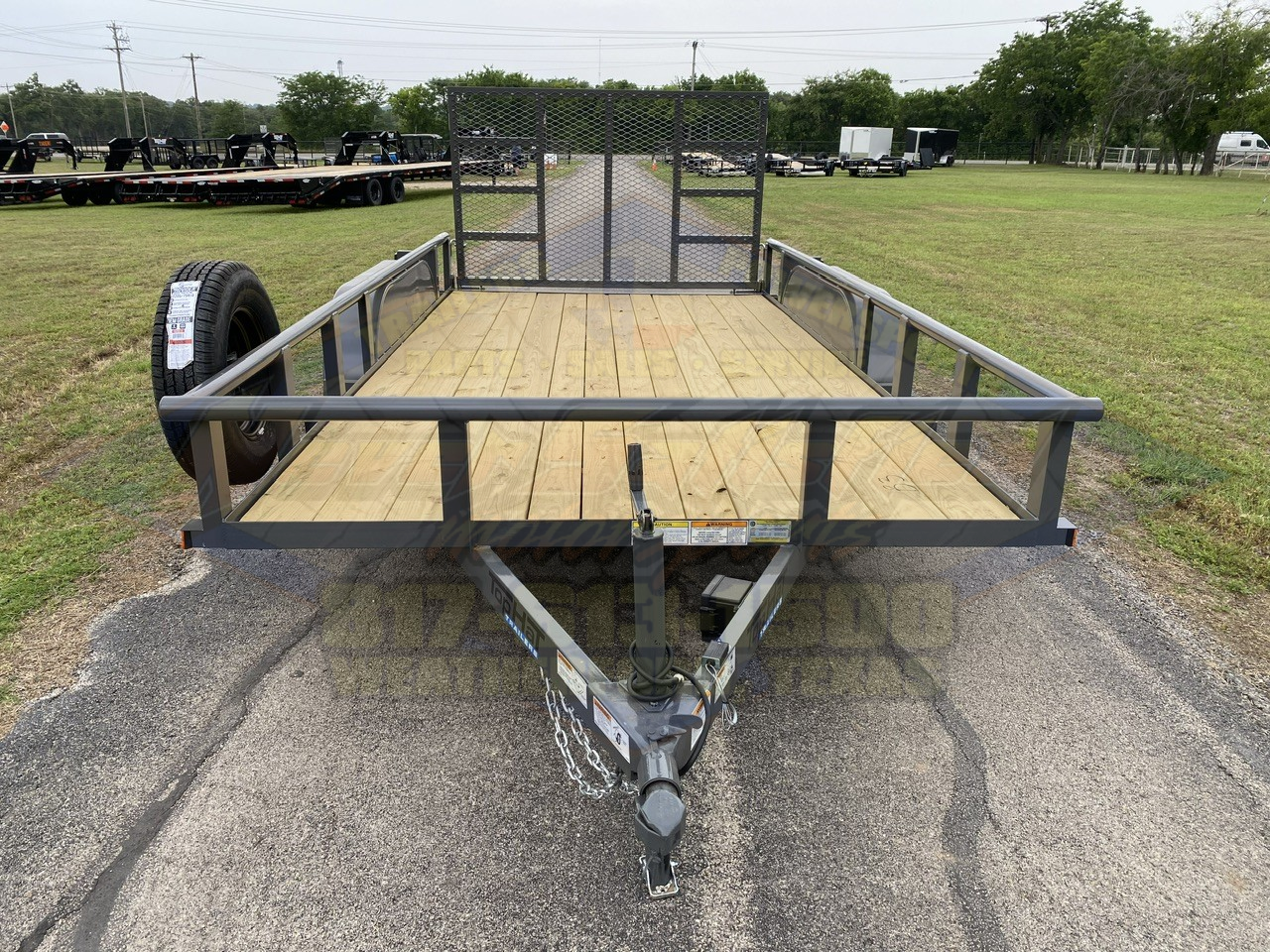 2026 TOP HAT 83″ X 14′ PIPE TOP UTILITY TRAILER WITH 4′ SPRING ASSIST RAMP GATE, SPARE 7,000-GVWR-GRAY - Image 10