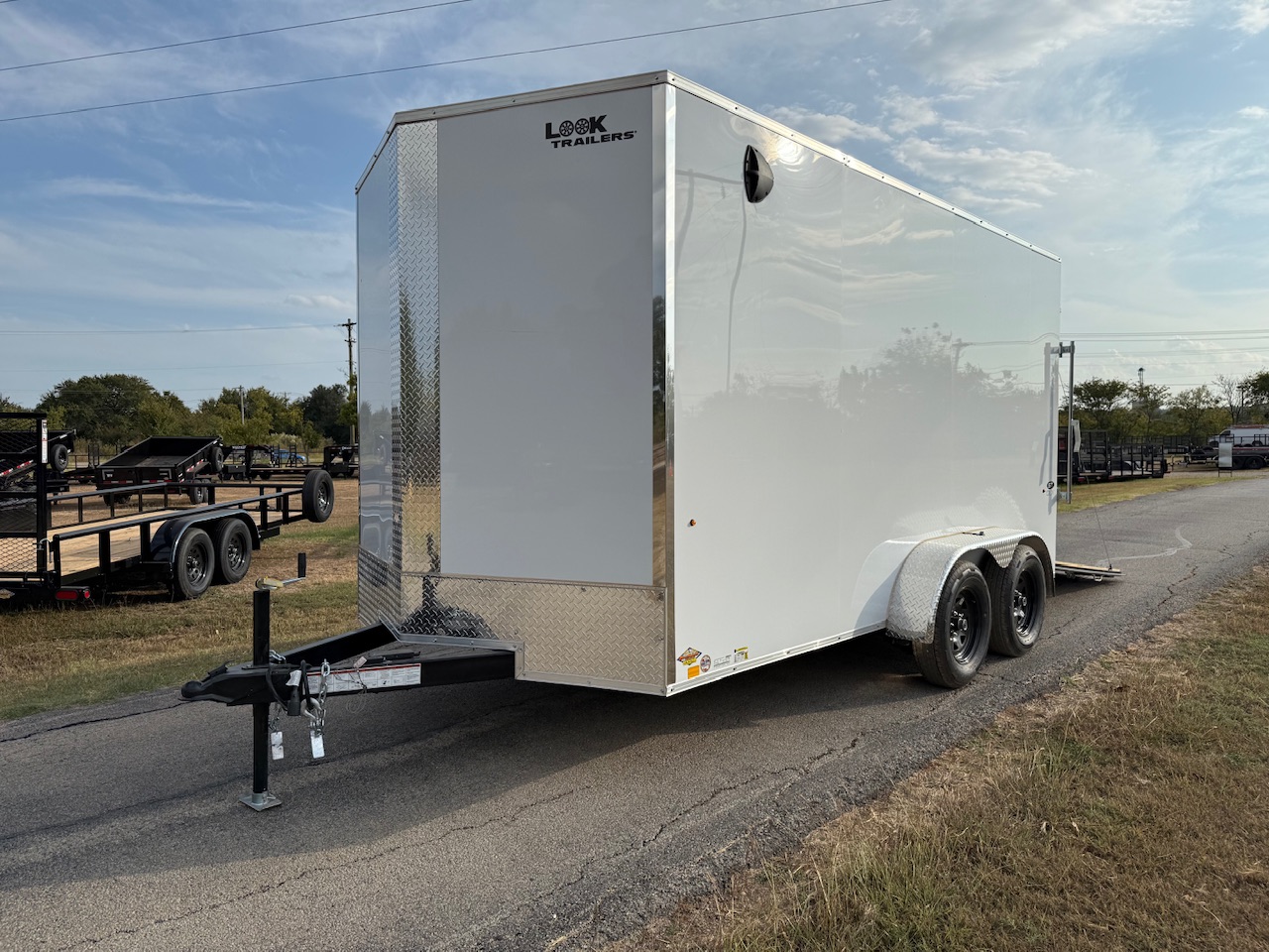 2026 LOOK 7' X 14' TANDEM AXLE ENCLOSED CARGO TRAILER WITH SPARE WHITE 7,000 GVWR - Image 7
