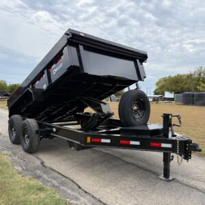 2025 DELCO 83" X 12' DUMP TRAILER WITH TARP, RAMPS AND SPARE 14,000 GVWR