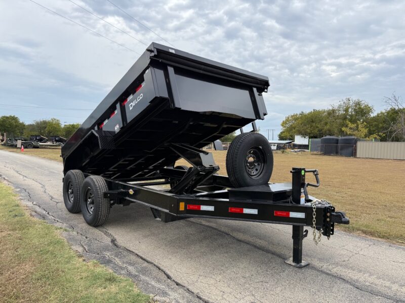 2025 DELCO 83" X 12' DUMP TRAILER WITH TARP, RAMPS AND SPARE 14,000 GVWR
