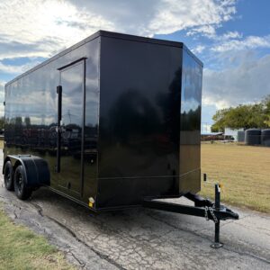2026 LOOK 7' X 16' TANDEM AXLE ENCLOSED CARGO TRAILER WITH SPARE, BLACK 7,000 GVWR