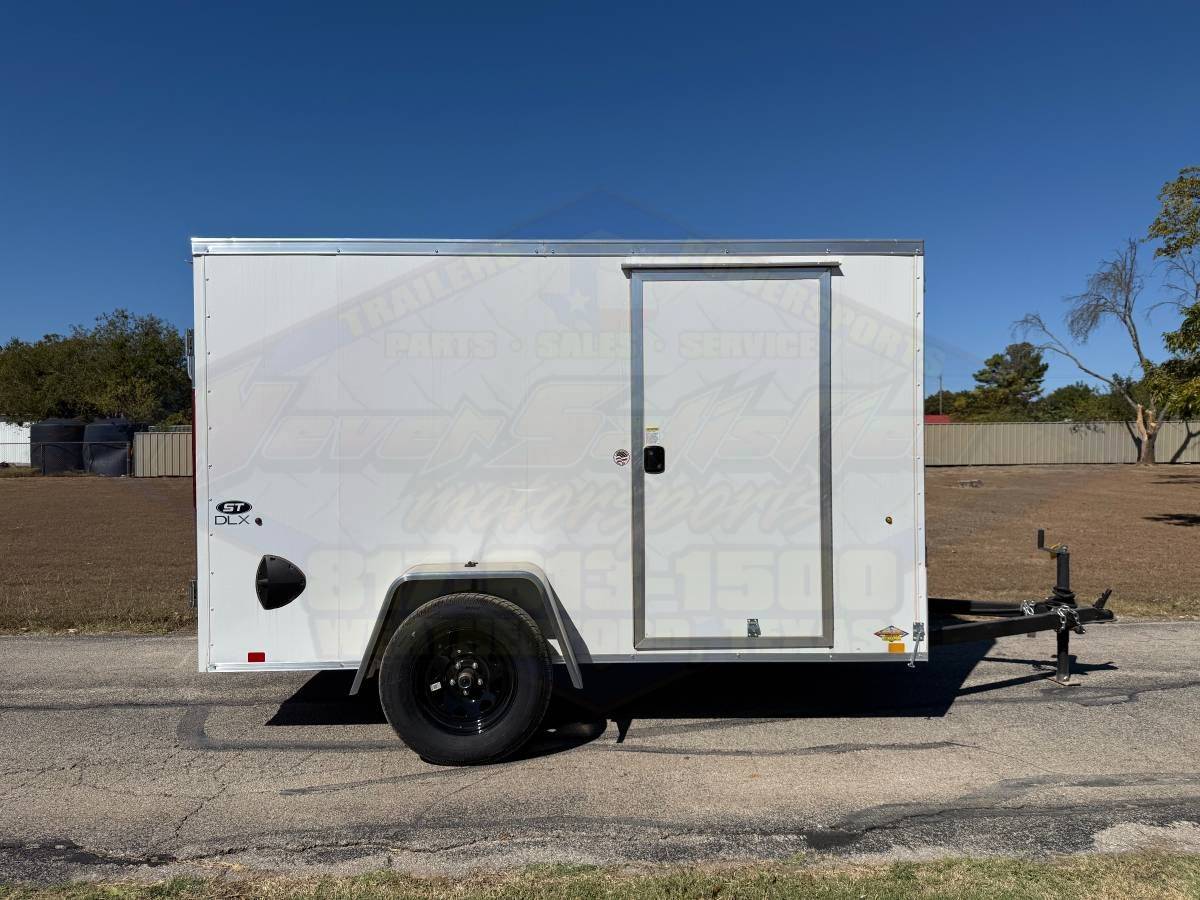 2026 LOOK 5' X 10' SINGLE AXLE ENCLOSED CARGO TRAILER W/ SPARE, WHITE 2,990 GVWR - Image 3