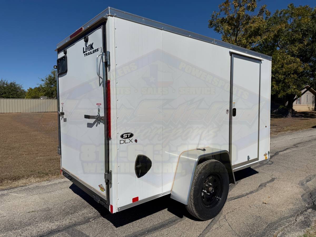2026 LOOK 5' X 10' SINGLE AXLE ENCLOSED CARGO TRAILER W/ SPARE, WHITE 2,990 GVWR - Image 4