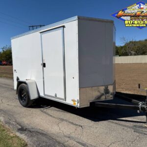 2026 LOOK 5' X 10' SINGLE AXLE ENCLOSED CARGO TRAILER W/ SPARE, WHITE 2,990 GVWR