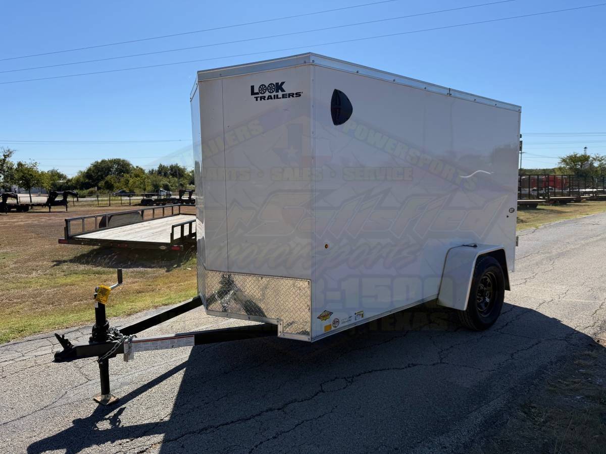 2026 LOOK 5' X 10' SINGLE AXLE ENCLOSED CARGO TRAILER W/ SPARE, WHITE 2,990 GVWR - Image 8