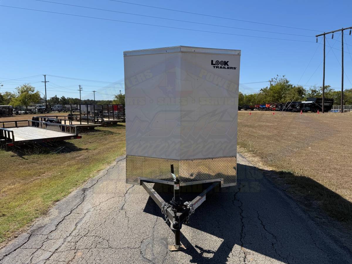 2026 LOOK 5' X 10' SINGLE AXLE ENCLOSED CARGO TRAILER W/ SPARE, WHITE 2,990 GVWR - Image 9