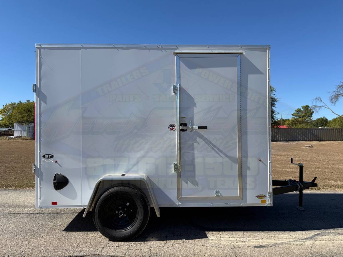 2026 LOOK 6' X 10' SINGLE AXLE ENCLOSED CARGO TRAILER W/ SPARE, WHITE 2,990 GVWR - Image 3