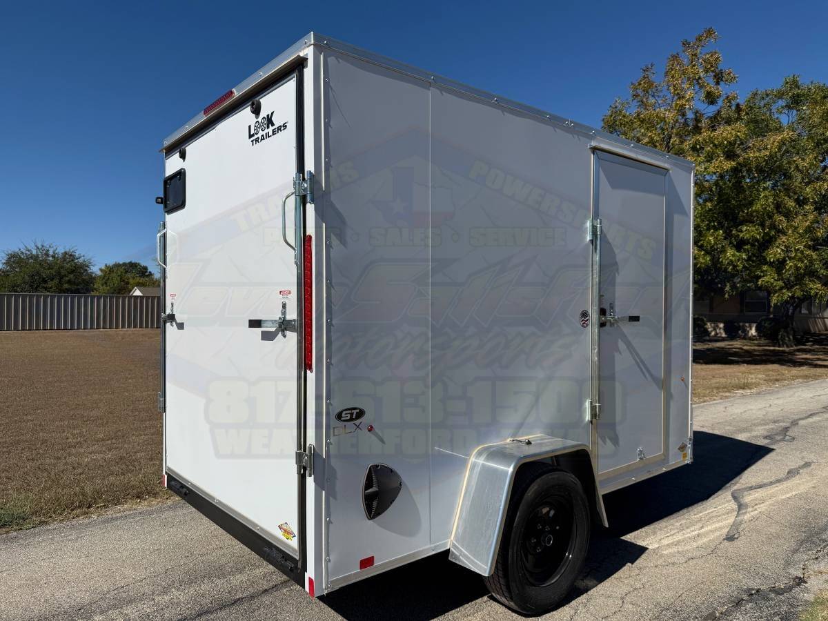 2026 LOOK 6' X 10' SINGLE AXLE ENCLOSED CARGO TRAILER W/ SPARE, WHITE 2,990 GVWR - Image 4