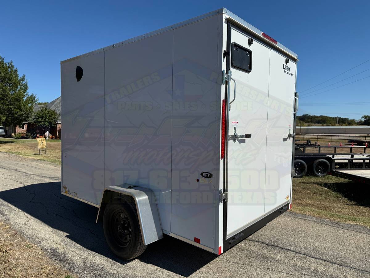 2026 LOOK 6' X 10' SINGLE AXLE ENCLOSED CARGO TRAILER W/ SPARE, WHITE 2,990 GVWR - Image 7