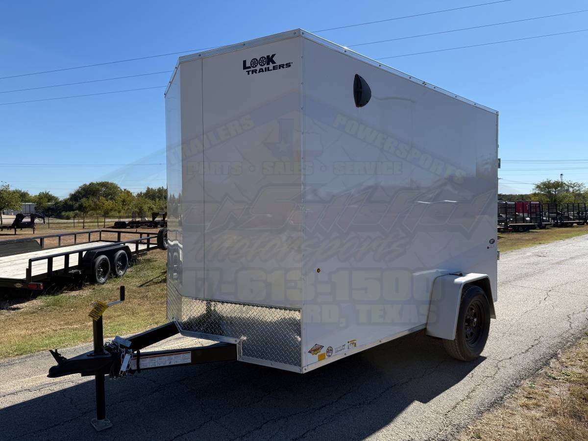 2026 LOOK 6' X 10' SINGLE AXLE ENCLOSED CARGO TRAILER W/ SPARE, WHITE 2,990 GVWR - Image 9
