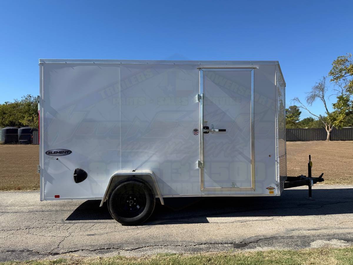 2026 LOOK 6' X 12' SINGLE AXLE ENCLOSED CARGO TRAILER W/ SPARE, WHITE 2,990 GVWR - Image 3