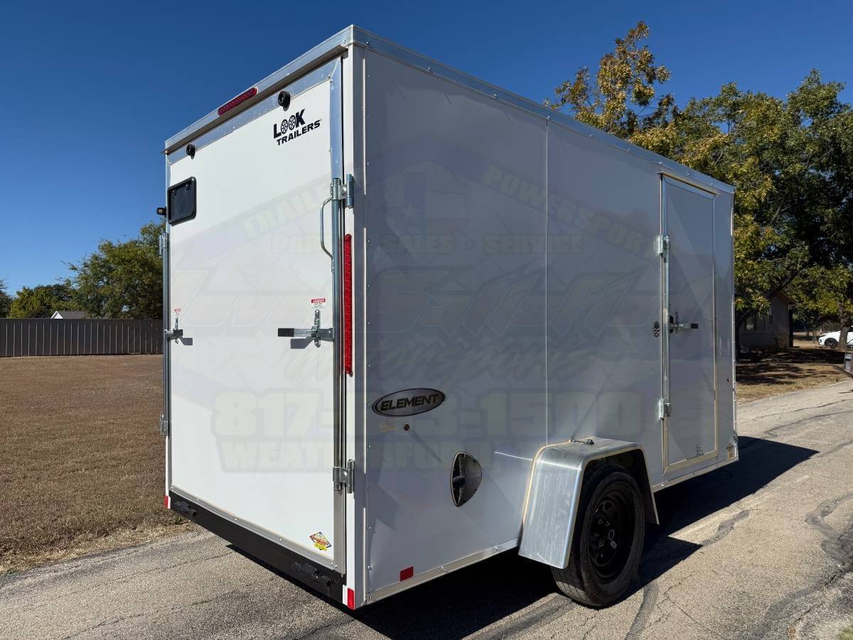 2026 LOOK 6' X 12' SINGLE AXLE ENCLOSED CARGO TRAILER W/ SPARE, WHITE 2,990 GVWR - Image 4