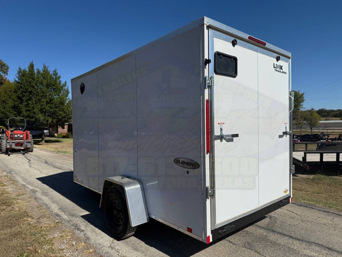 2026 LOOK 6' X 12' SINGLE AXLE ENCLOSED CARGO TRAILER W/ SPARE, WHITE 2,990 GVWR - Image 7
