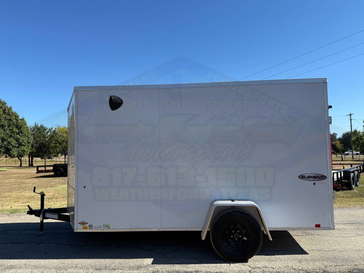 2026 LOOK 6' X 12' SINGLE AXLE ENCLOSED CARGO TRAILER W/ SPARE, WHITE 2,990 GVWR - Image 8