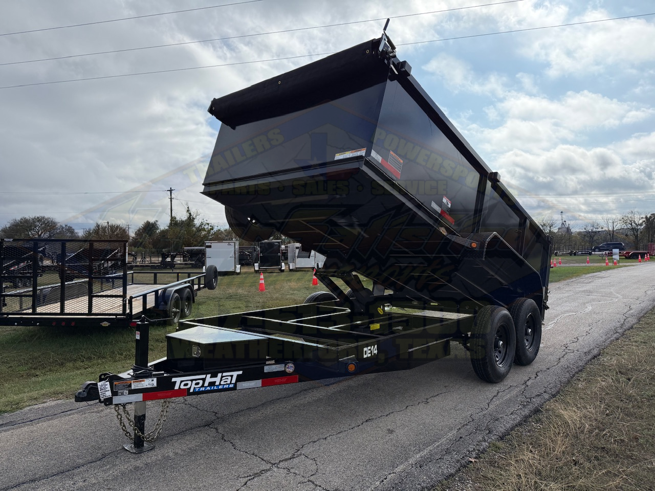2026 TOP HAT 83" X 14' DUMP TRAILER WITH 3' SIDEWALLS, TARP, RAMPS AND SPARE 14,000 GVWR - Image 6