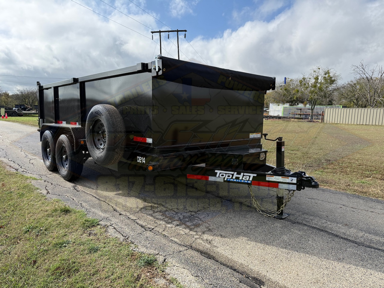 2026 TOP HAT 83" X 14' DUMP TRAILER WITH 3' SIDEWALLS, TARP, RAMPS AND SPARE 14,000 GVWR - Image 9