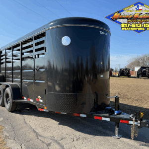 2026 DELCO 6' X 16' BUMPER PULL STOCK TRAILER BLACK 12,000 GVWR