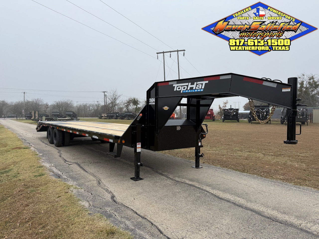 2026 TOP HAT 102" X 25' + 5' GOOSENECK TRAILER WITH JUMBO RAMPS AND SPARE 24,000 GVWR
