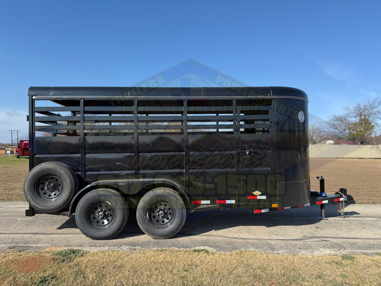 2026 DELCO 6' X 16' BUMPER PULL STOCK TRAILER CHARCOAL 12,000 GVWR - Image 3