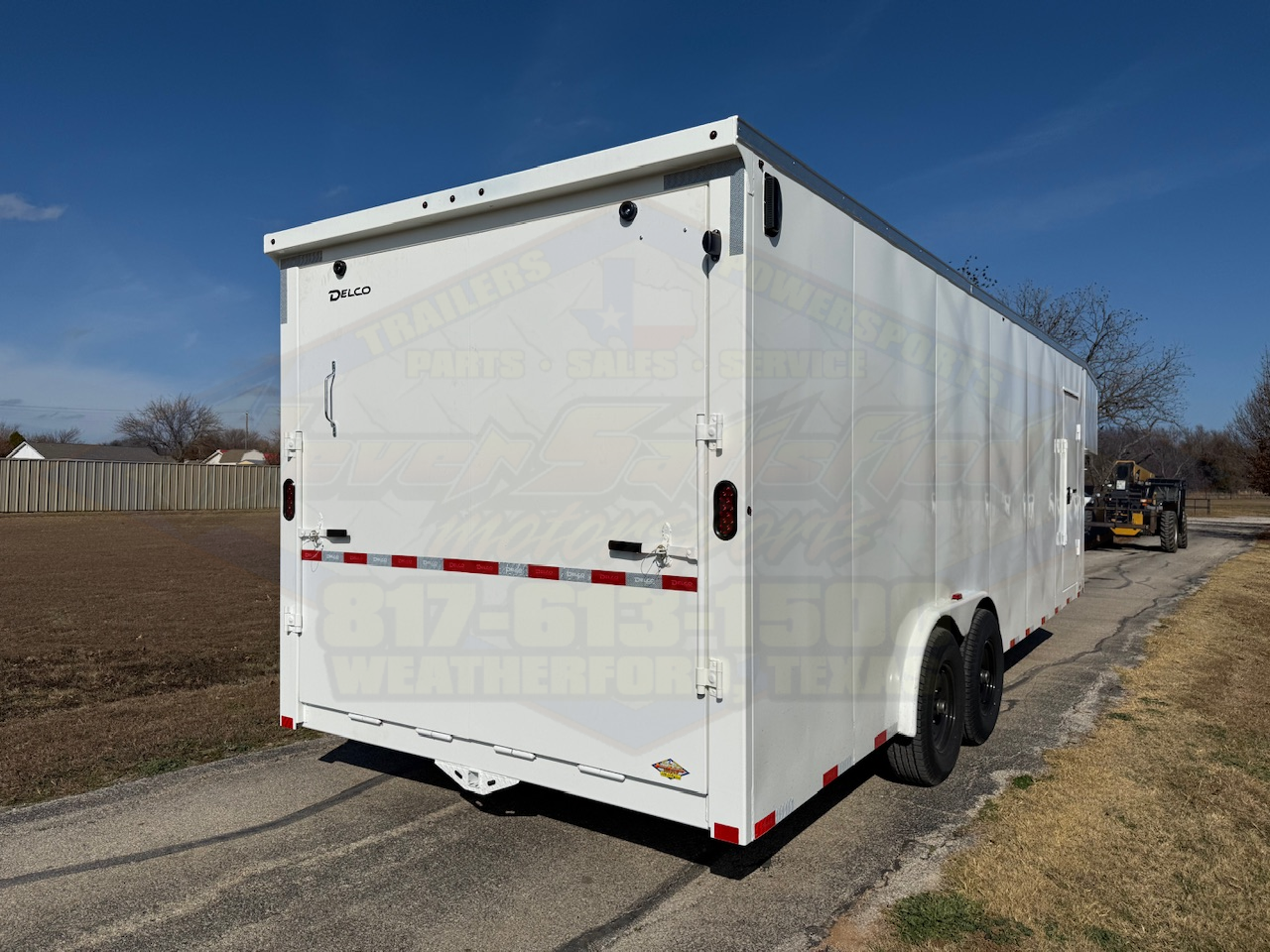 2026 DELCO 8' X 24' ALL STEEL GOOSENECK CARGO TRAILER WITH SIDE DOOR, RAMP DOOR AND SPARE 14,000 GVWR - Image 4