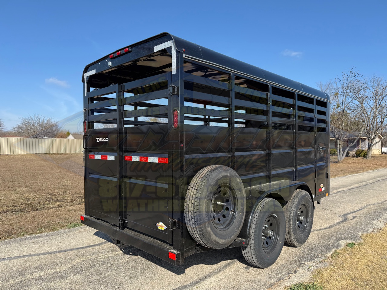 2026 DELCO 6' X 16' BUMPER PULL STOCK TRAILER CHARCOAL 12,000 GVWR - Image 4