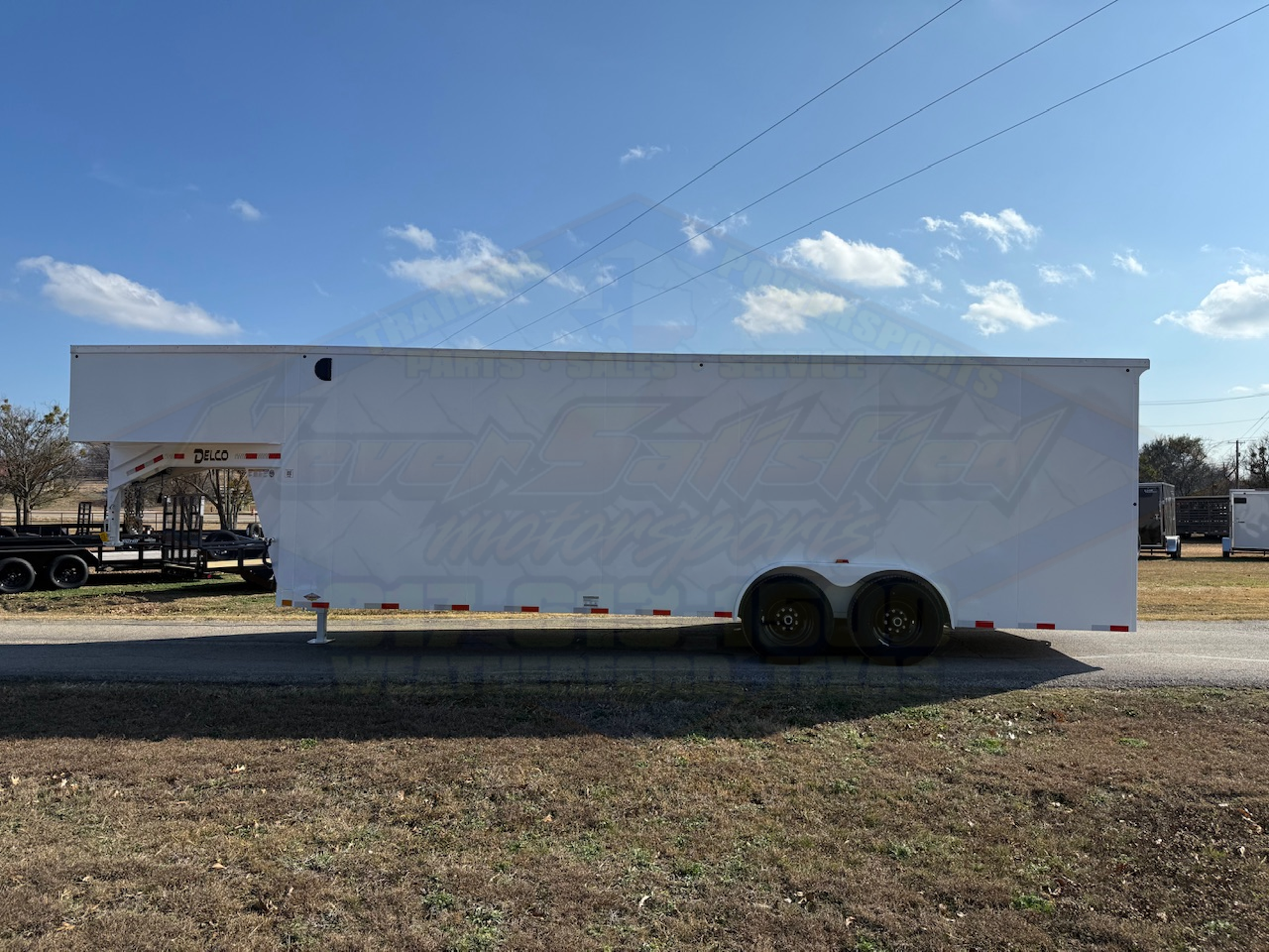 2026 DELCO 8' X 24' ALL STEEL GOOSENECK CARGO TRAILER WITH SIDE DOOR, RAMP DOOR AND SPARE 14,000 GVWR - Image 5