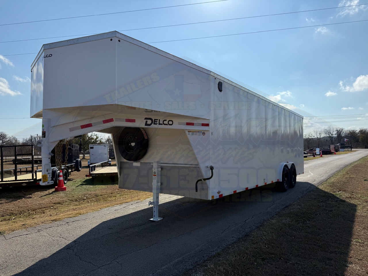 2026 DELCO 8' X 24' ALL STEEL GOOSENECK CARGO TRAILER WITH SIDE DOOR, RAMP DOOR AND SPARE 14,000 GVWR - Image 6