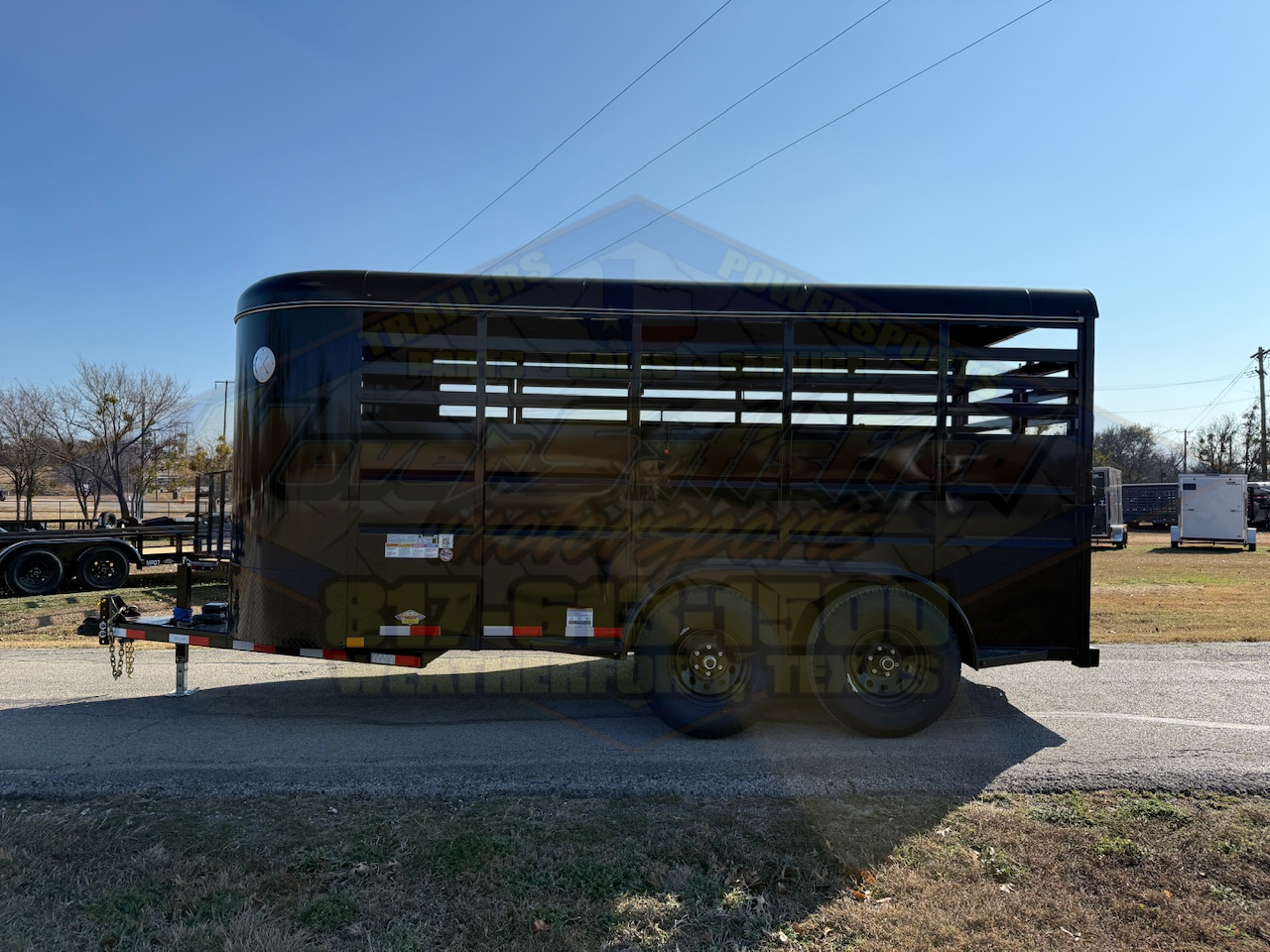 2026 DELCO 6' X 16' BUMPER PULL STOCK TRAILER CHARCOAL 12,000 GVWR - Image 6