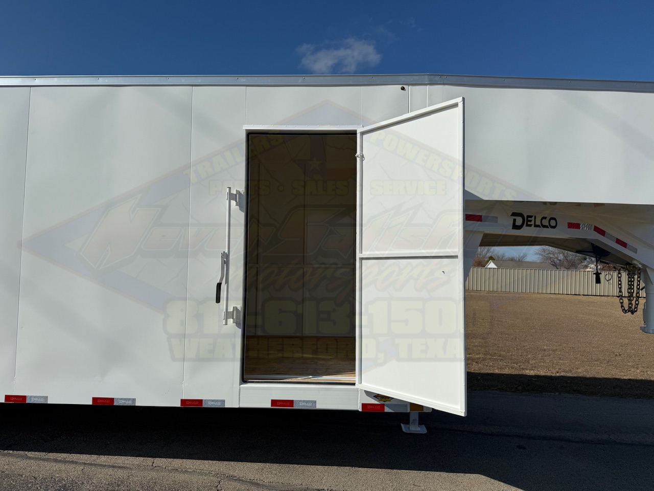 2026 DELCO 8' X 24' ALL STEEL GOOSENECK CARGO TRAILER WITH SIDE DOOR, RAMP DOOR AND SPARE 14,000 GVWR - Image 8