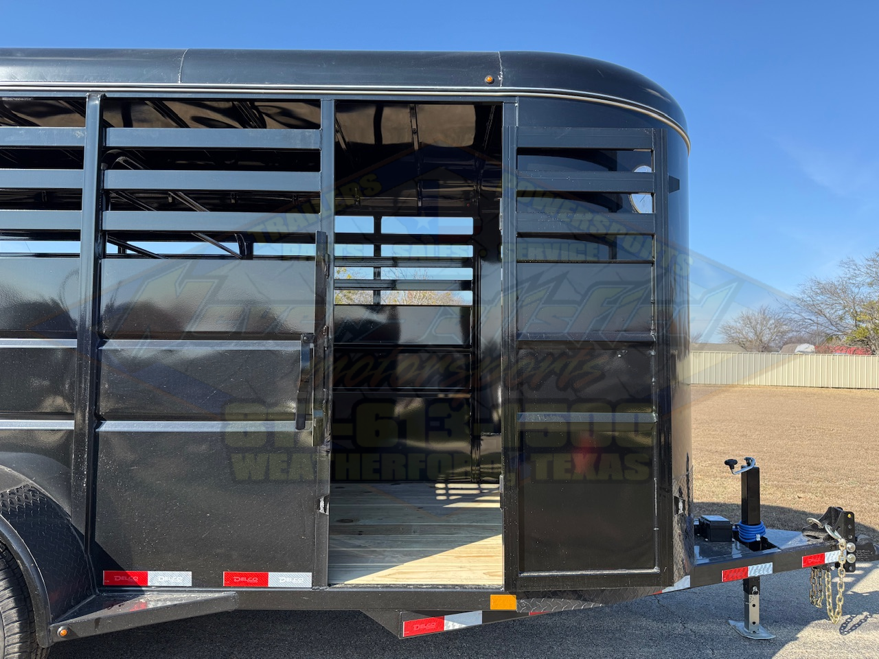 2026 DELCO 6' X 16' BUMPER PULL STOCK TRAILER CHARCOAL 12,000 GVWR - Image 9