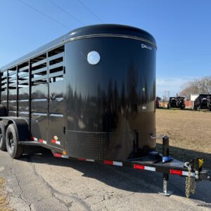 2026 DELCO 6' X 16' BUMPER PULL STOCK TRAILER BLACK 12,000 GVWR