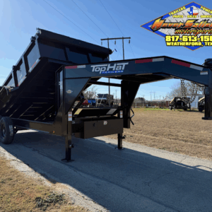 2026 TOP HAT 83" X 14' GOOSENECK DUMP TRAILER WITH TARP, RAMPS AND SPARE 14,000 GVWR