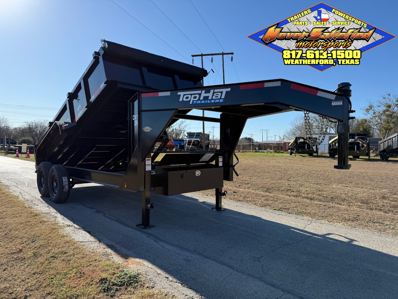 2026 TOP HAT 83" X 14' GOOSENECK DUMP TRAILER WITH TARP, RAMPS AND SPARE 14,000 GVWR