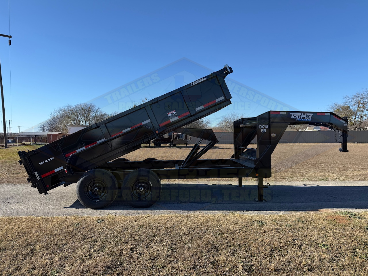 2026 TOP HAT 83" X 14' GOOSENECK DUMP TRAILER WITH TARP, RAMPS AND SPARE 14,000 GVWR - Image 4