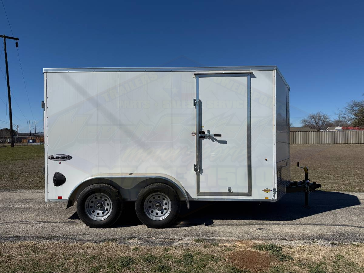 2026 LOOK 6' X 12' TANDEM AXLE ENCLOSED CARGO TRAILER WITH SPARE, WHITE 7,000 GVWR - Image 3