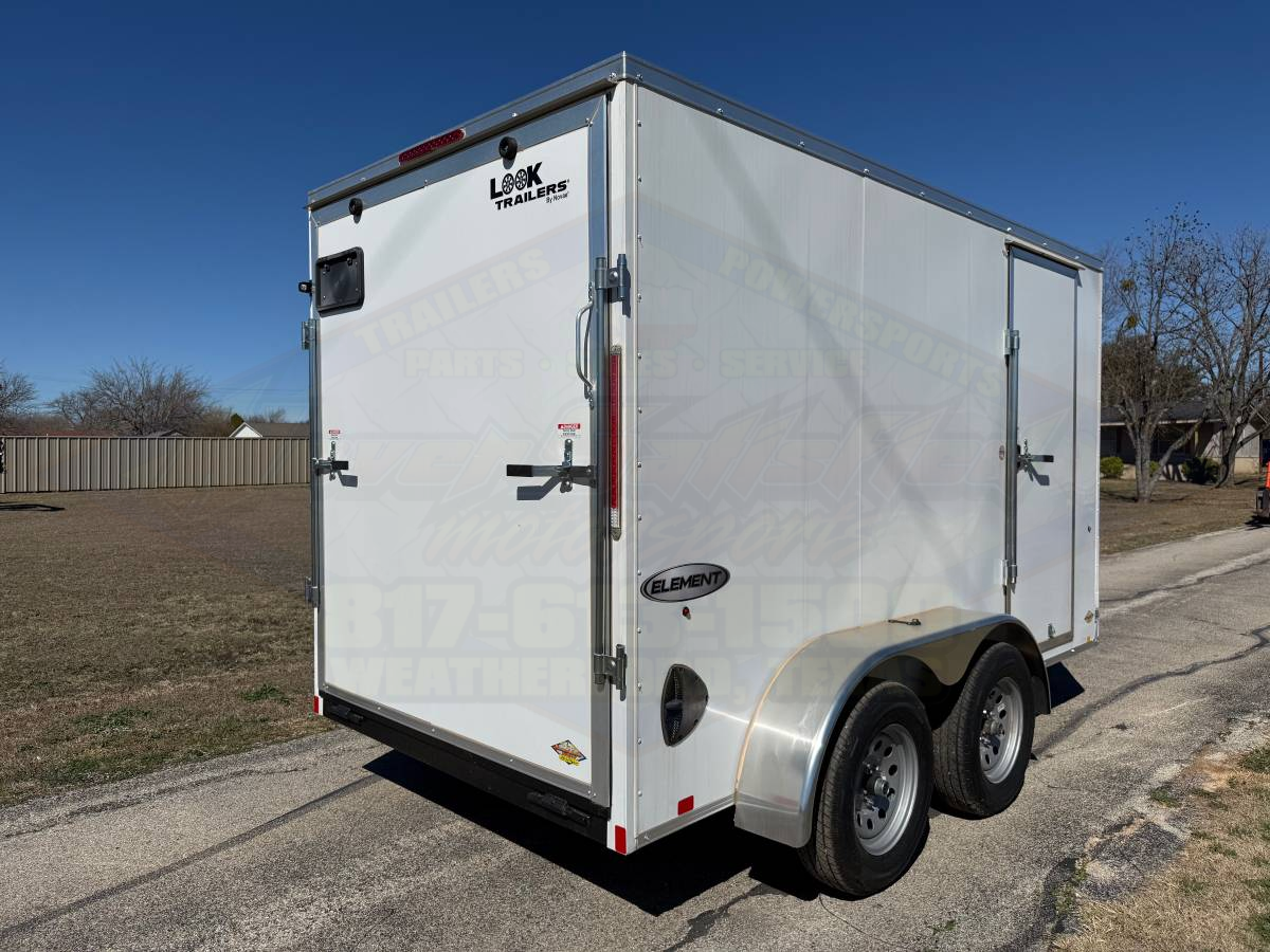 2026 LOOK 6' X 12' TANDEM AXLE ENCLOSED CARGO TRAILER WITH SPARE, WHITE 7,000 GVWR - Image 4
