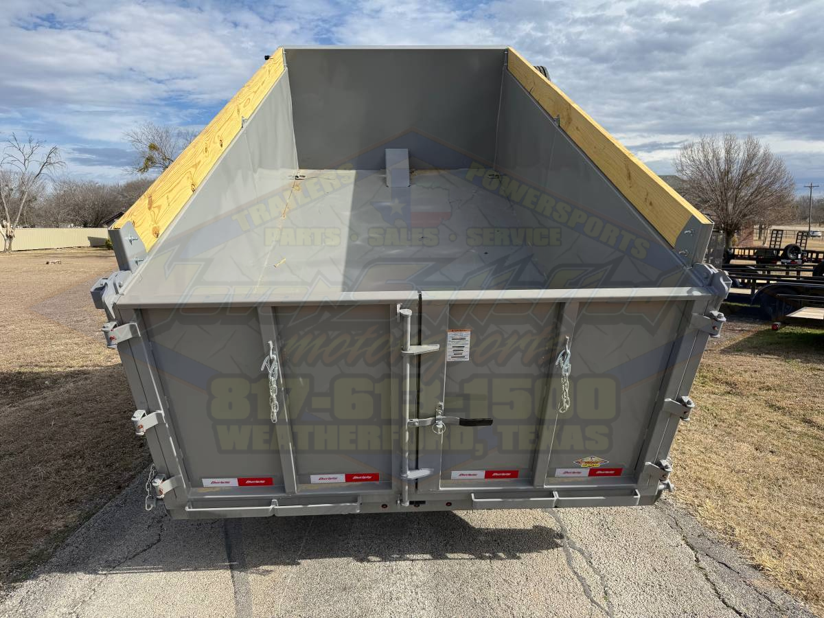 2026 LIBERTY 83" X 14' BUMPER PULL TELESCOPIC DUMP TRAILER WITH TARP, RAMPS, AND SPARE 17,500 GVWR GRAY/BLACK - Image 7