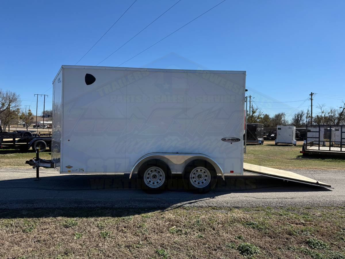 2026 LOOK 6' X 12' TANDEM AXLE ENCLOSED CARGO TRAILER WITH SPARE, WHITE 7,000 GVWR - Image 7