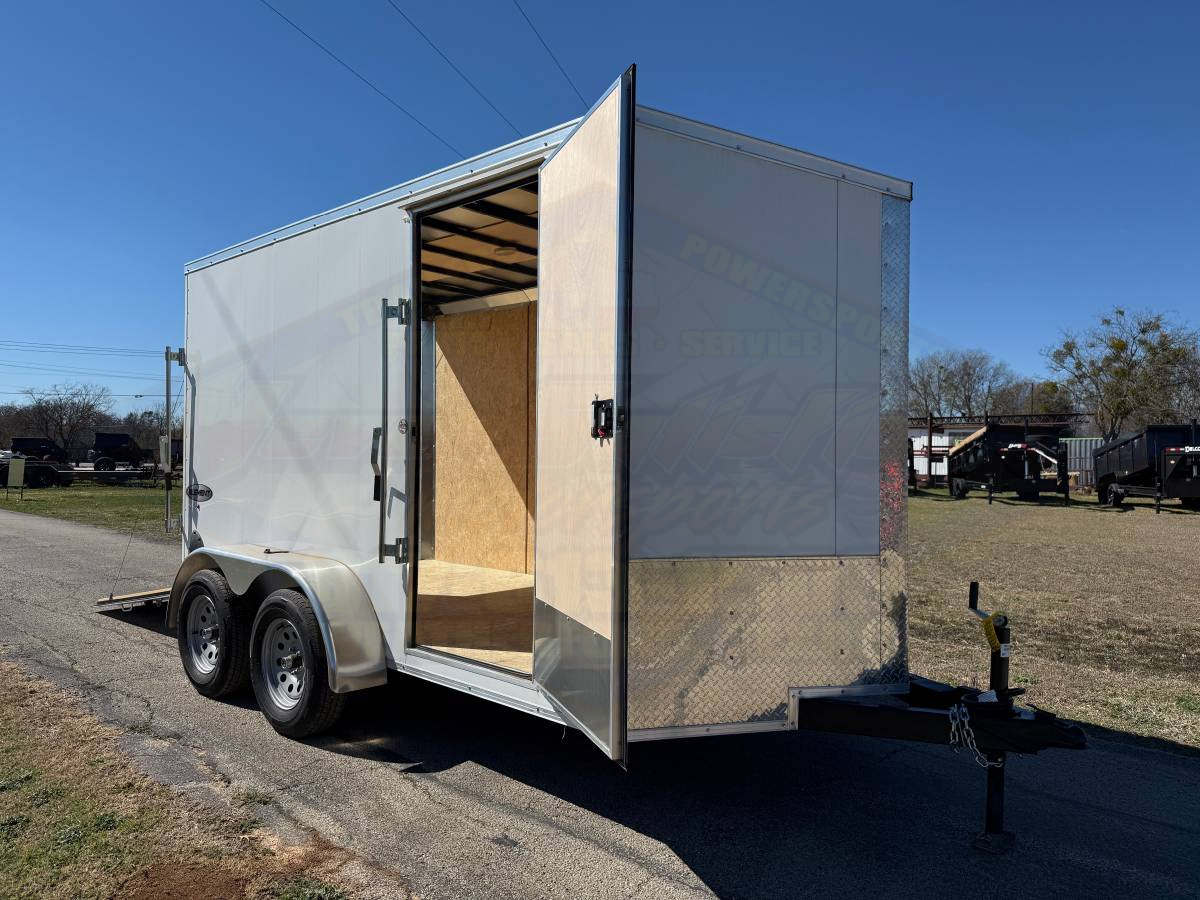 2026 LOOK 6' X 12' TANDEM AXLE ENCLOSED CARGO TRAILER WITH SPARE, WHITE 7,000 GVWR - Image 10