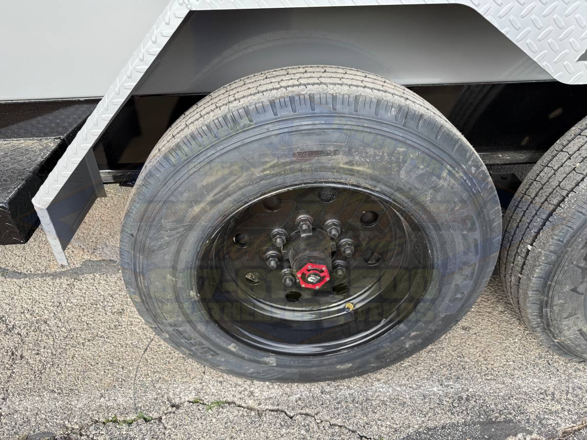 2026 LIBERTY 83" X 14' BUMPER PULL TELESCOPIC DUMP TRAILER WITH TARP, RAMPS, AND SPARE 17,500 GVWR GRAY/BLACK - Image 16