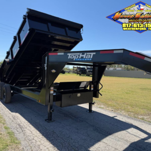 2026 TOP HAT 83" X 16' GOOSENECK DUMP TRAILER WITH TARP, RAMPS AND SPARE 14,000 GVWR