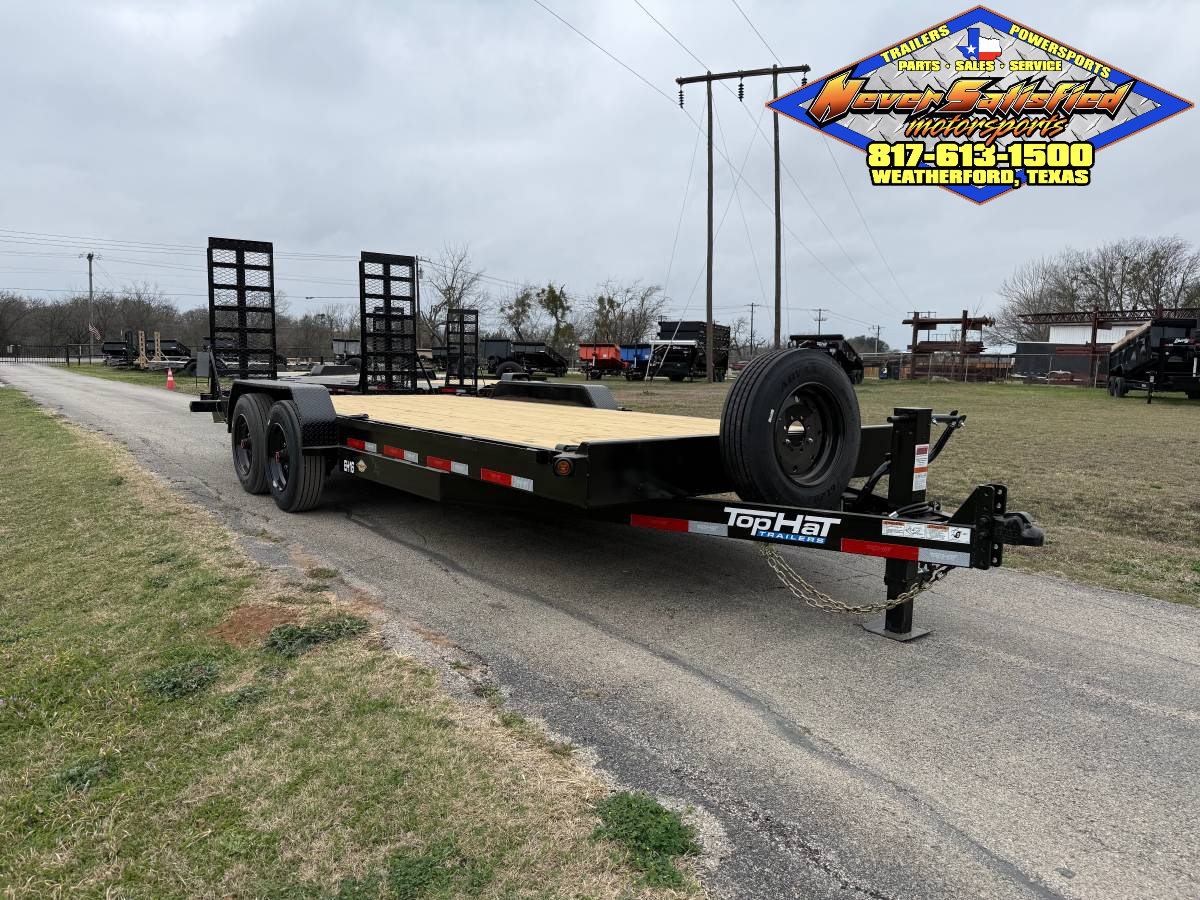2026 TOP HAT 83" X 20' EQUIPMENT HAULER WITH WIDE STAND UP RAMPS AND SPARE, 17500-GVWR