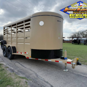 2026 DELCO 6' X 16' BUMPER PULL STOCK TRAILER MOJAVE TAN 12,000 GVWR