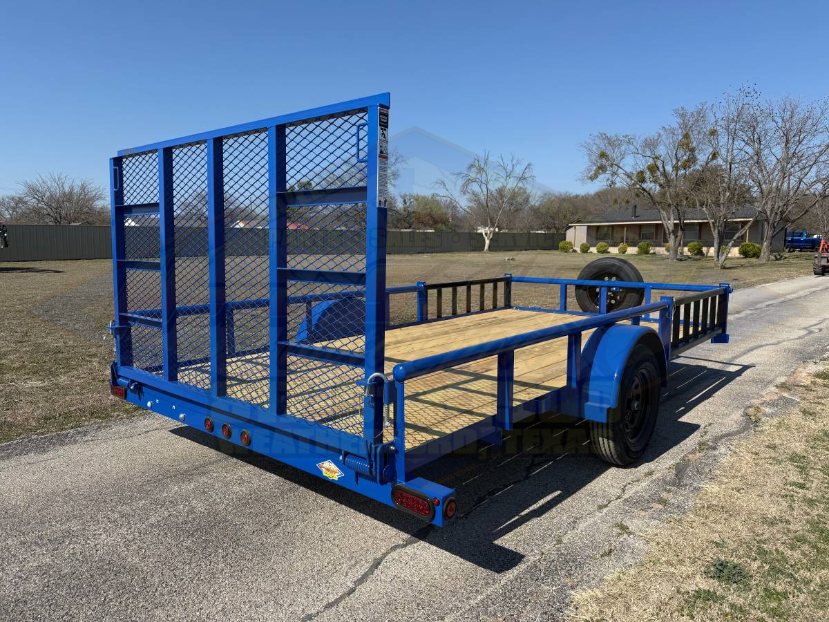2026 TOP HAT 83" X 14' SINGLE AXLE UTILITY TRAILER W/ SIDE RAMPS, 4' SPRING ASSIST RAMP GATE, SPARE 2,990 GVWR - Image 4