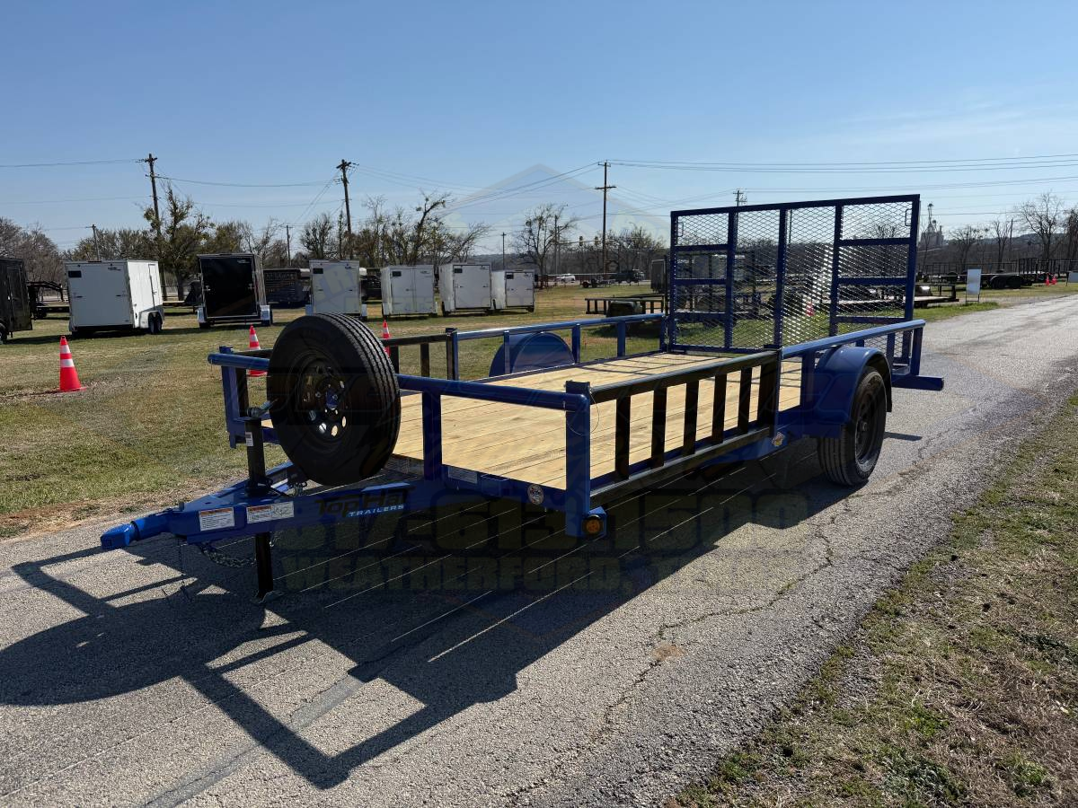 2026 TOP HAT 83" X 14' SINGLE AXLE UTILITY TRAILER W/ SIDE RAMPS, 4' SPRING ASSIST RAMP GATE, SPARE 2,990 GVWR - Image 9